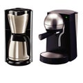two coffee maker model. Royalty Free Stock Photo