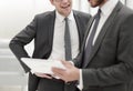 two colleagues looking at the digital tablet screen Royalty Free Stock Photo