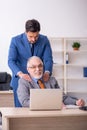 Two colleagues working in the office Royalty Free Stock Photo