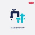 Two color adjusment system vector icon from construction concept. isolated blue adjusment system vector sign symbol can be use for Royalty Free Stock Photo
