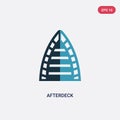 Two color afterdeck vector icon from nautical concept. isolated blue afterdeck vector sign symbol can be use for web, mobile and Royalty Free Stock Photo