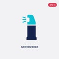 Two color air freshener vector icon from cleaning concept. isolated blue air freshener vector sign symbol can be use for web,