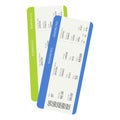 Two color airline boarding pass