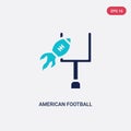 Two color american football annotation vector icon from american football concept. isolated blue american football annotation Royalty Free Stock Photo