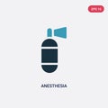 Two color anesthesia vector icon from medical concept. isolated blue anesthesia vector sign symbol can be use for web, mobile and