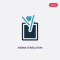 Two color aroma stimulation vector icon from sauna concept. isolated blue aroma stimulation vector sign symbol can be use for web