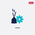 Two color aroma vector icon from beauty concept. isolated blue aroma vector sign symbol can be use for web, mobile and logo. eps