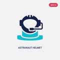 Two color astranaut helmet vector icon from astronomy concept. isolated blue astranaut helmet vector sign symbol can be use for Royalty Free Stock Photo