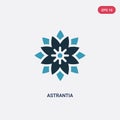 Two color astrantia vector icon from nature concept. isolated blue astrantia vector sign symbol can be use for web, mobile and