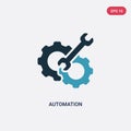 Two color automation vector icon from smart house concept. isolated blue automation vector sign symbol can be use for web, mobile