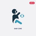 Two color baby zone vector icon from people concept. isolated blue baby zone vector sign symbol can be use for web, mobile and Royalty Free Stock Photo
