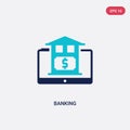 Two color banking vector icon from digital economy concept. isolated blue banking vector sign symbol can be use for web, mobile Royalty Free Stock Photo