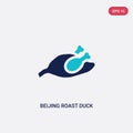 Two color beijing roast duck vector icon from culture concept. isolated blue beijing roast duck vector sign symbol can be use for Royalty Free Stock Photo