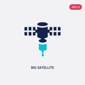 Two color big satellite vector icon from astronomy concept. isolated blue big satellite vector sign symbol can be use for web, Royalty Free Stock Photo