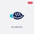 Two color biju janata dal vector icon from india concept. isolated blue biju janata dal vector sign symbol can be use for web,