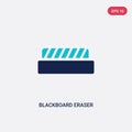 Two color blackboard eraser vector icon from education concept. isolated blue blackboard eraser vector sign symbol can be use for