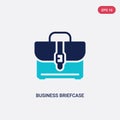 Two color business briefcase vector icon from business concept. isolated blue business briefcase vector sign symbol can be use for Royalty Free Stock Photo