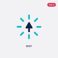 Two color busy vector icon from cursor concept. isolated blue busy vector sign symbol can be use for web, mobile and logo. eps 10