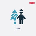 Two color carol vector icon from people concept. isolated blue carol vector sign symbol can be use for web, mobile and logo. eps