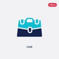 Two color case vector icon from education concept. isolated blue case vector sign symbol can be use for web, mobile and logo. eps