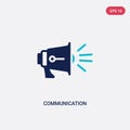 Two color communication vector icon from blogger and influencer concept. isolated blue communication vector sign symbol can be use