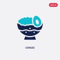 Two color congee vector icon from food and restaurant concept. isolated blue congee vector sign symbol can be use for web, mobile