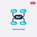 Two color constructivism vector icon from communications concept. isolated blue constructivism vector sign symbol can be use for