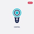 Two color control vector icon from augmented reality concept. isolated blue control vector sign symbol can be use for web, mobile