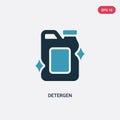 Two color detergen vector icon from miscellaneous concept. isolated blue detergen vector sign symbol can be use for web, mobile