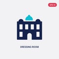 Two color dressing room vector icon from cinema concept. isolated blue dressing room vector sign symbol can be use for web, mobile Royalty Free Stock Photo