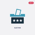 Two color election vector icon from political concept. isolated blue election vector sign symbol can be use for web, mobile and