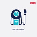 Two color electric pencil sharpener vector icon from electronic devices concept. isolated blue electric pencil sharpener vector Royalty Free Stock Photo