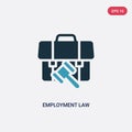 Two color employment law vector icon from law and justice concept. isolated blue employment law vector sign symbol can be use for Royalty Free Stock Photo