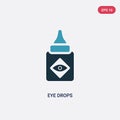 Two color eye drops vector icon from medical concept. isolated blue eye drops vector sign symbol can be use for web, mobile and Royalty Free Stock Photo