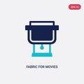 Two color fabric for movies vector icon from cinema concept. isolated blue fabric for movies vector sign symbol can be use for web