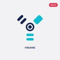 Two color firewire vector icon from hardware concept. isolated blue firewire vector sign symbol can be use for web, mobile and Royalty Free Stock Photo