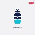 Two color fountain jar vector icon from art concept. isolated blue fountain jar vector sign symbol can be use for web, mobile and Royalty Free Stock Photo