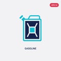 Two color gasoline vector icon from camping concept. isolated blue gasoline vector sign symbol can be use for web, mobile and logo Royalty Free Stock Photo