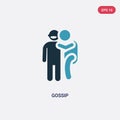 Two color gossip vector icon from people concept. isolated blue gossip vector sign symbol can be use for web, mobile and logo. eps