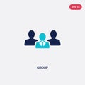 Two color group vector icon from customer service concept. isolated blue group vector sign symbol can be use for web, mobile and