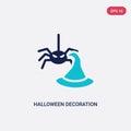 Two color halloween decoration vector icon from halloween concept. isolated blue halloween decoration vector sign symbol can be