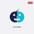 Two color halloween vector icon from birthday party and wedding concept. isolated blue halloween vector sign symbol can be use for