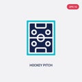 Two color hockey pitch vector icon from hockey concept. isolated blue hockey pitch vector sign symbol can be use for web, mobile