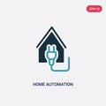 Two color home automation vector icon from smart home concept. isolated blue home automation vector sign symbol can be use for web Royalty Free Stock Photo