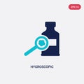 Two color hygroscopic vector icon from cleaning concept. isolated blue hygroscopic vector sign symbol can be use for web, mobile Royalty Free Stock Photo