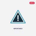 Two color importance vector icon from social concept. isolated blue importance vector sign symbol can be use for web, mobile and