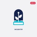 Two color incubator vector icon from future technology concept. isolated blue incubator vector sign symbol can be use for web,