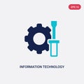 Two color information technology vector icon from general-1 concept. isolated blue information technology vector sign symbol can