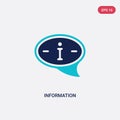 Two color information vector icon from business concept. isolated blue information vector sign symbol can be use for web, mobile