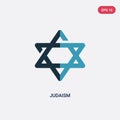 Two color judaism vector icon from religion concept. isolated blue judaism vector sign symbol can be use for web, mobile and logo